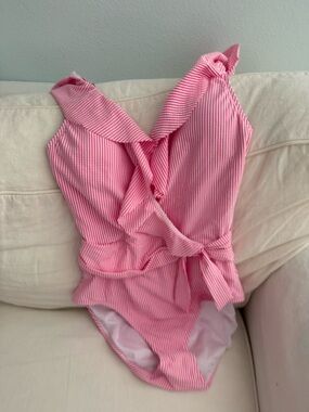Lilly Pulitzer Pink Striped One-Piece Swimsuit